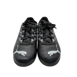 Puma Soccer Shoes Kids Size 12 Black Rapido III TT Turf Cleats Athletic Sneakers